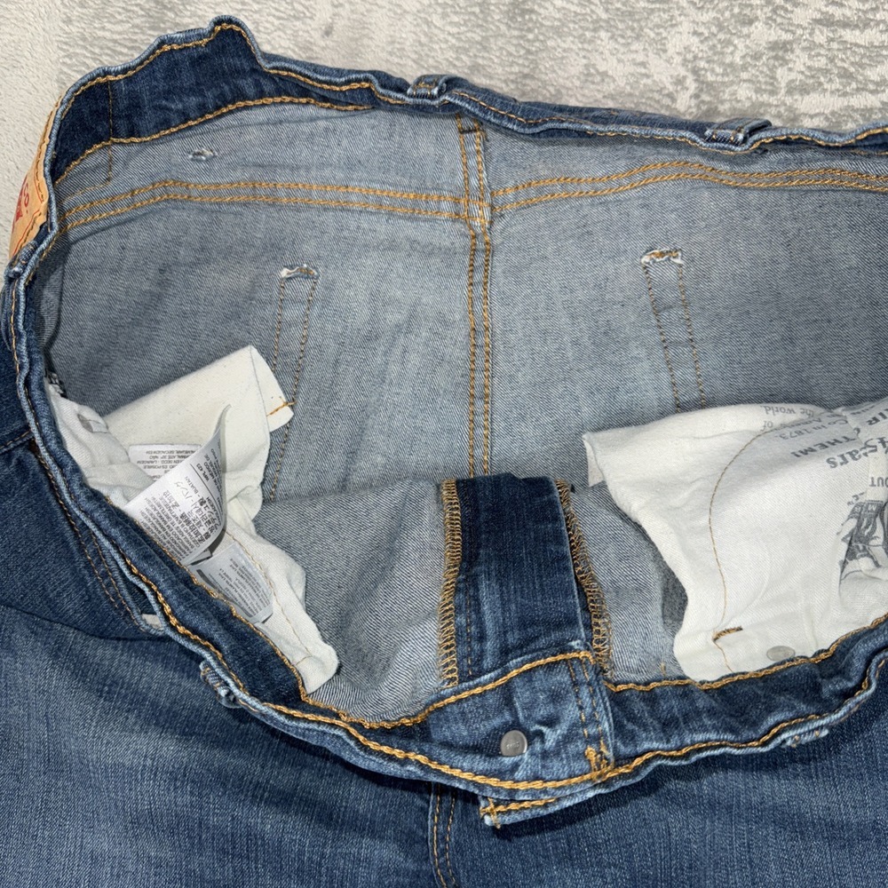 Vintage Levi's 505 Straight Leg‎ 40x30 Blue Jeans Regular Whispering Stone Wash - Picture 7 of 13